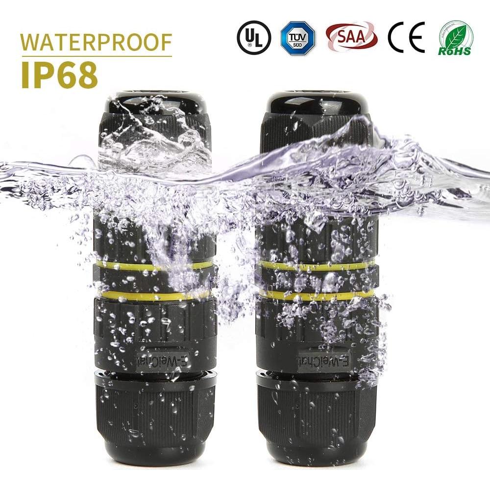 Caja de Conexiones Eléctricas IP68 HFJY M16 2 Vías 3 Pines