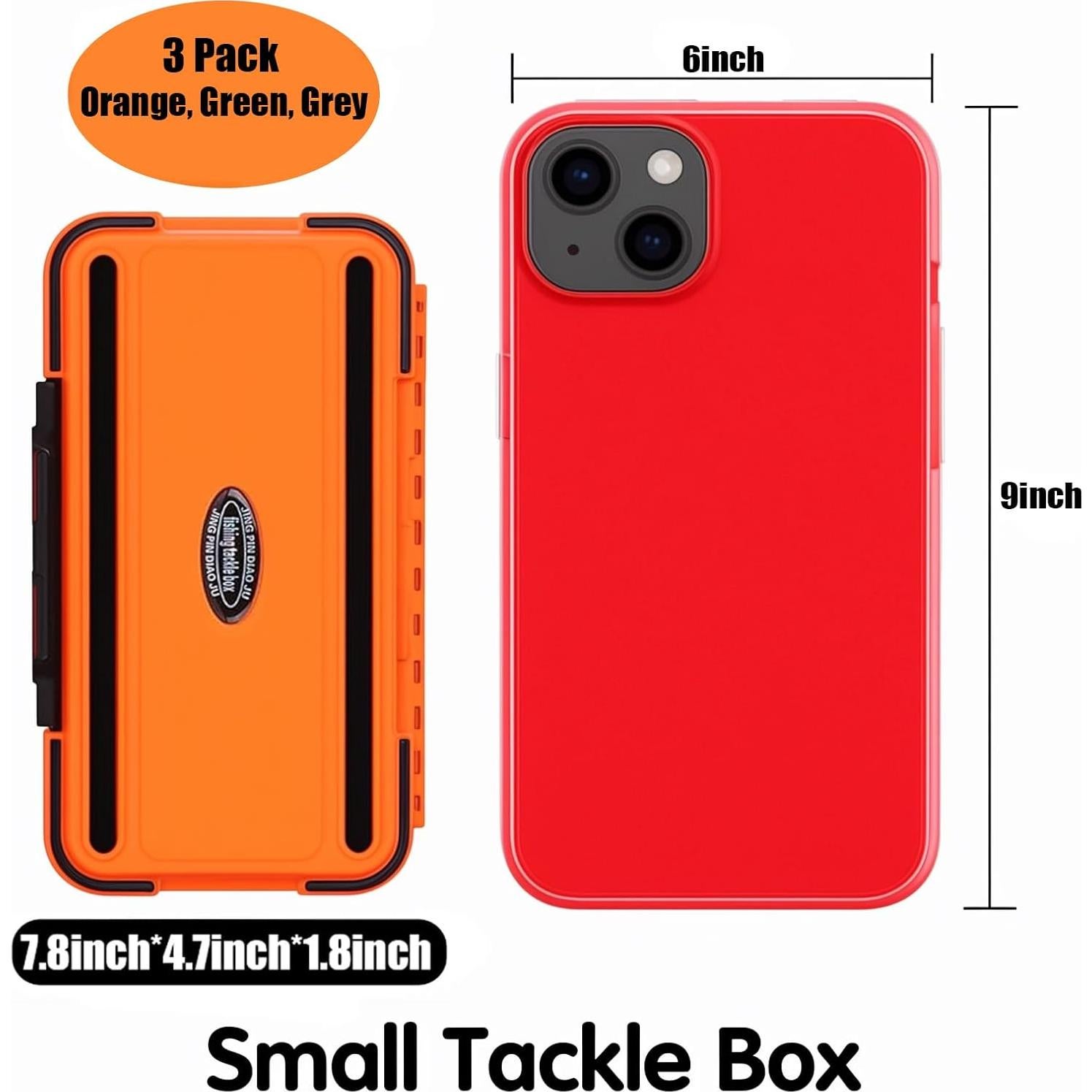 Caja de Pesca Impermeable SHANDERBAR 3 Paquetes 19 Divisores