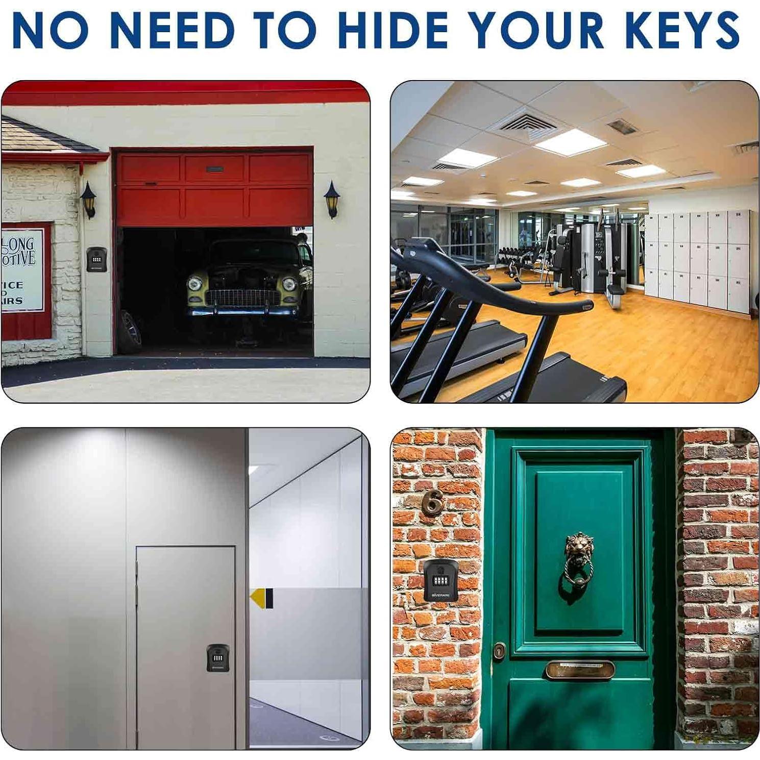 Caja de Seguridad GIVERARE 4 Dígitos Montaje en Pared Negra