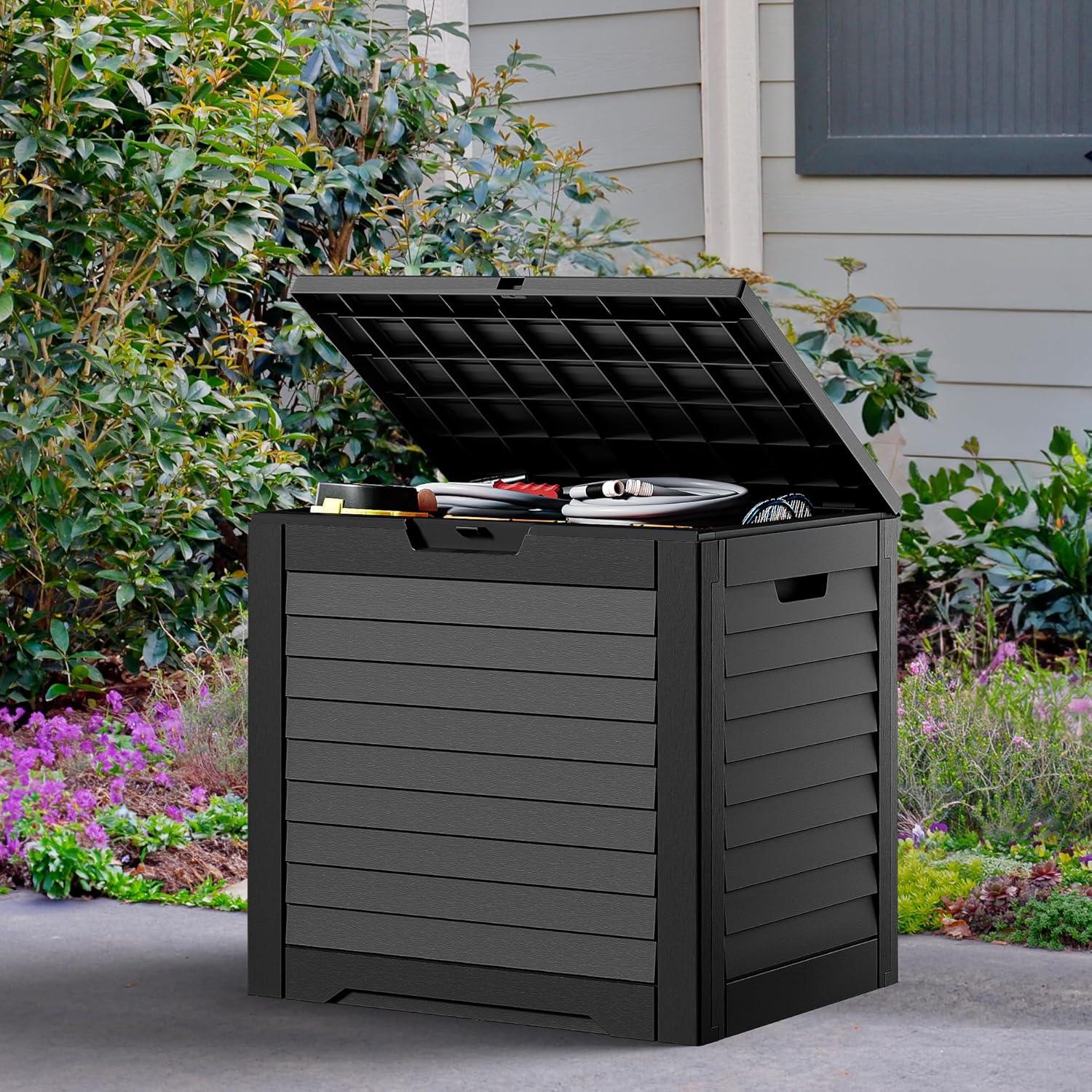 Caja de Almacenamiento Exterior DWVO 132 Litros Negra Resistente