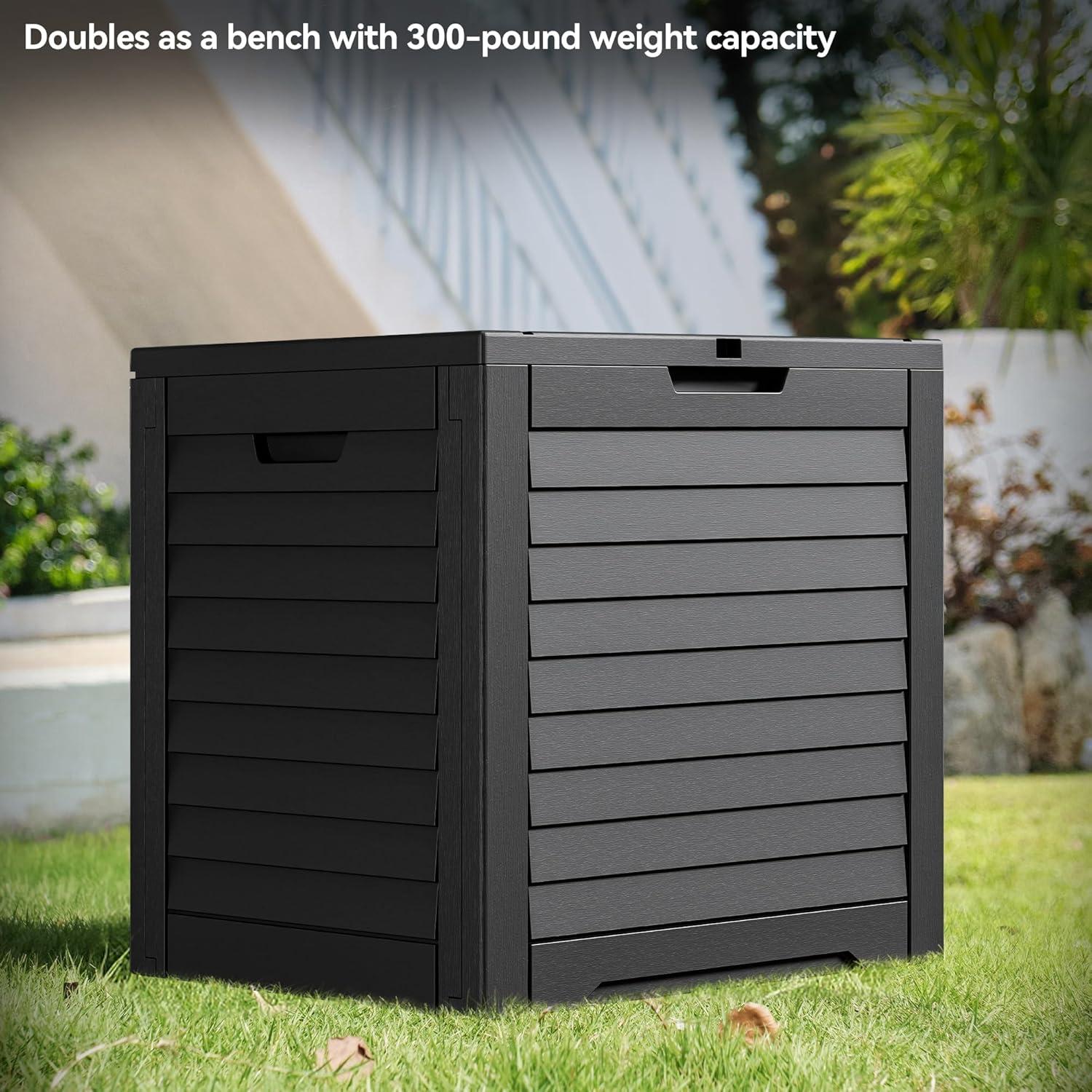 Caja de Almacenamiento Exterior DWVO 132 Litros Negra Resistente