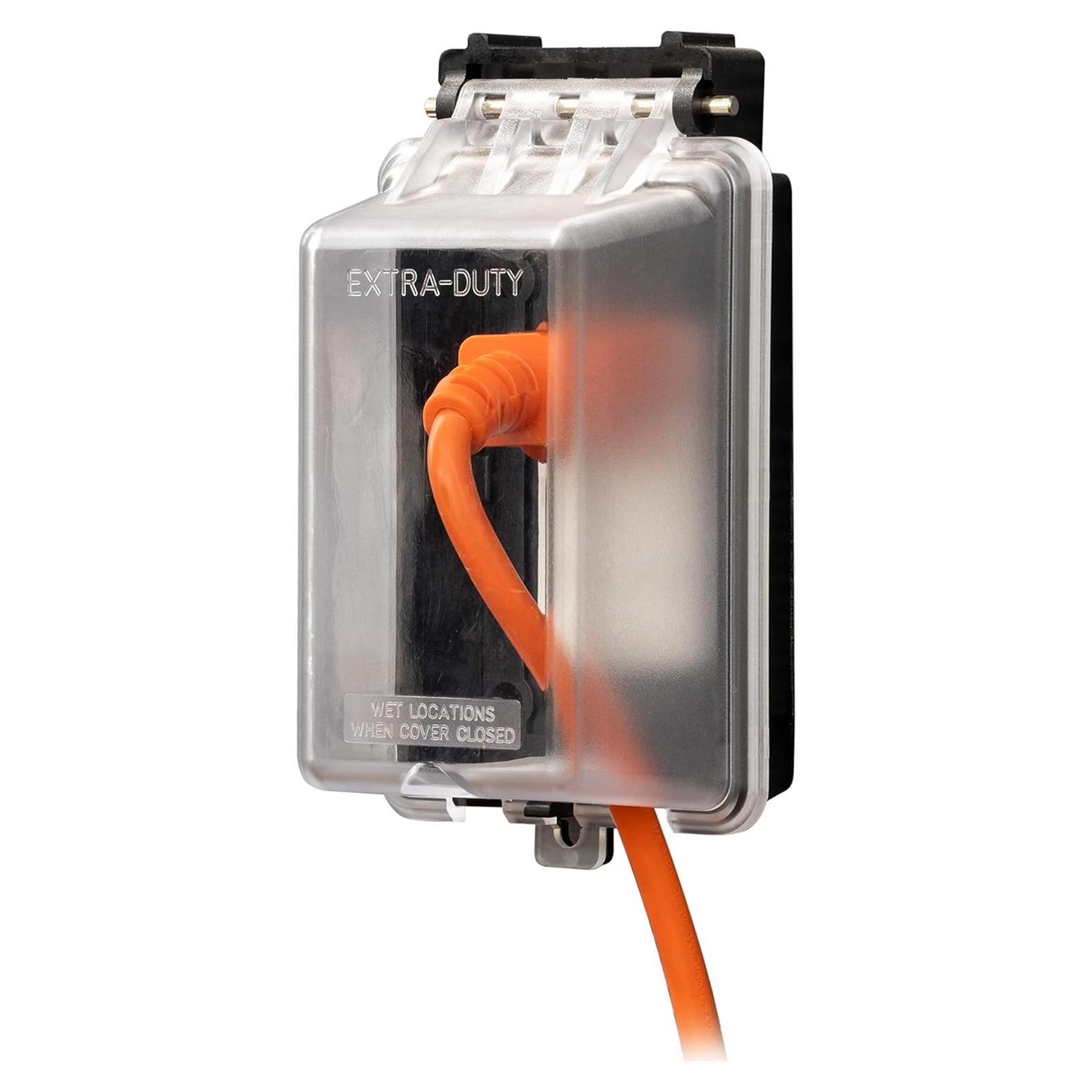 Cubierta de Enchufe Exterior UltraPro 1 Gang Negra IP65