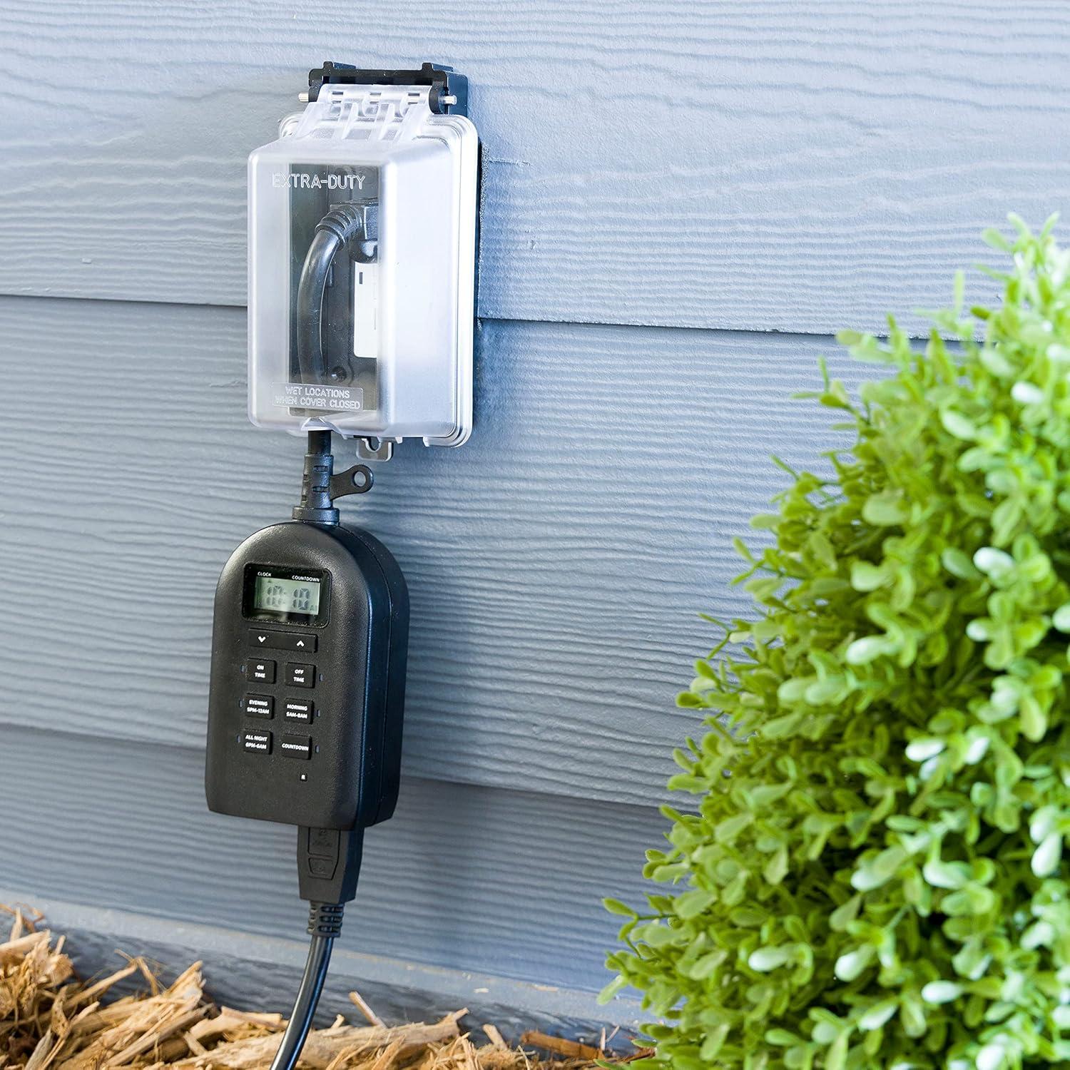 Cubierta de Enchufe Exterior UltraPro 1 Gang Negra IP65