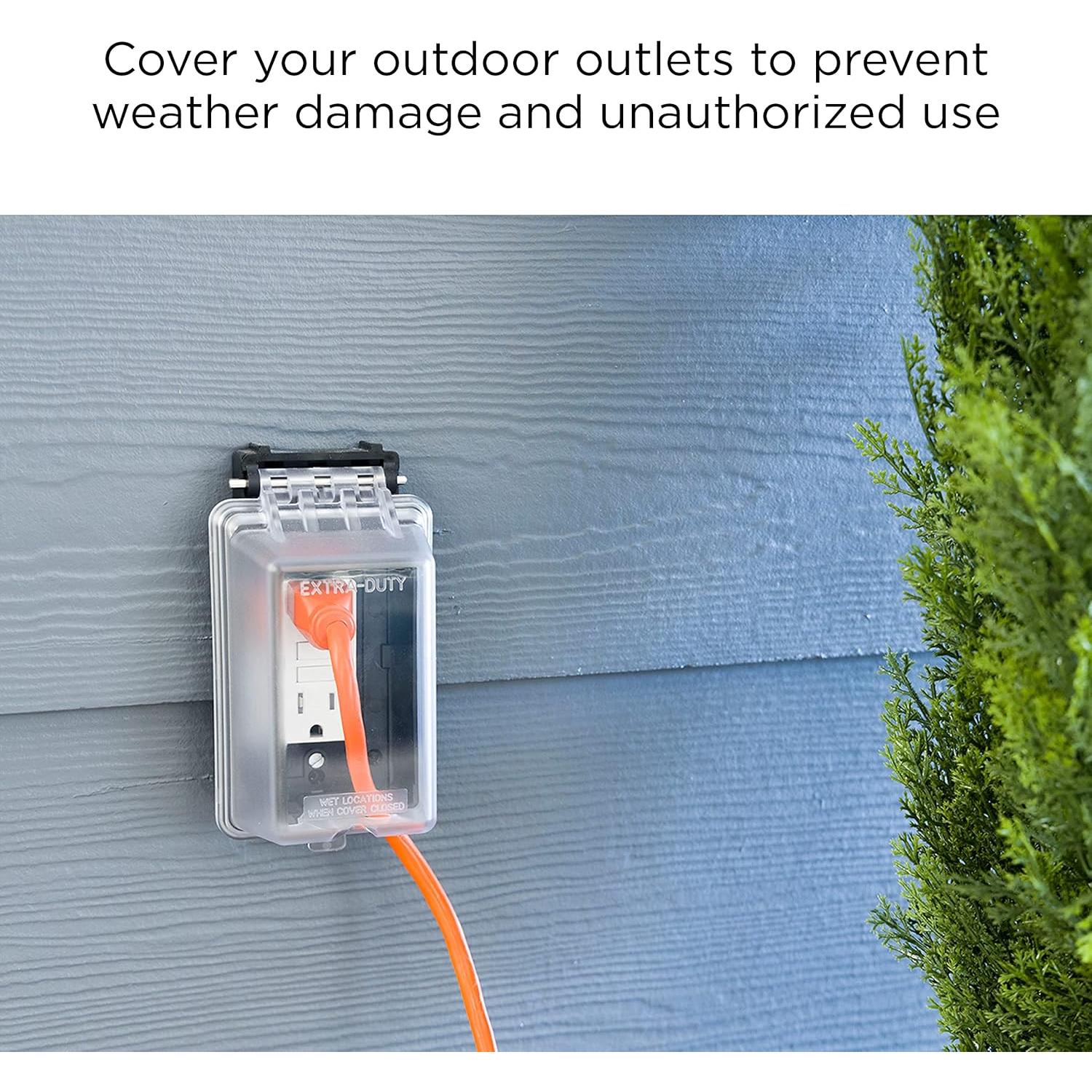 Cubierta de Enchufe Exterior UltraPro 1 Gang Negra IP65