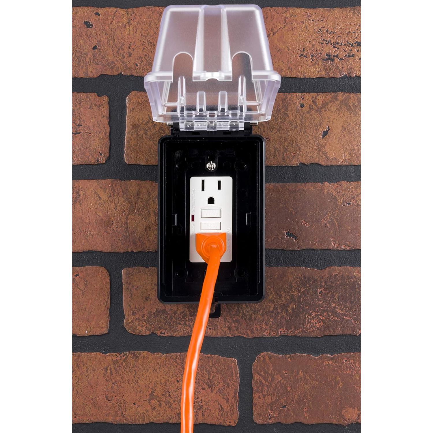 Cubierta de Enchufe Exterior UltraPro 1 Gang Negra IP65