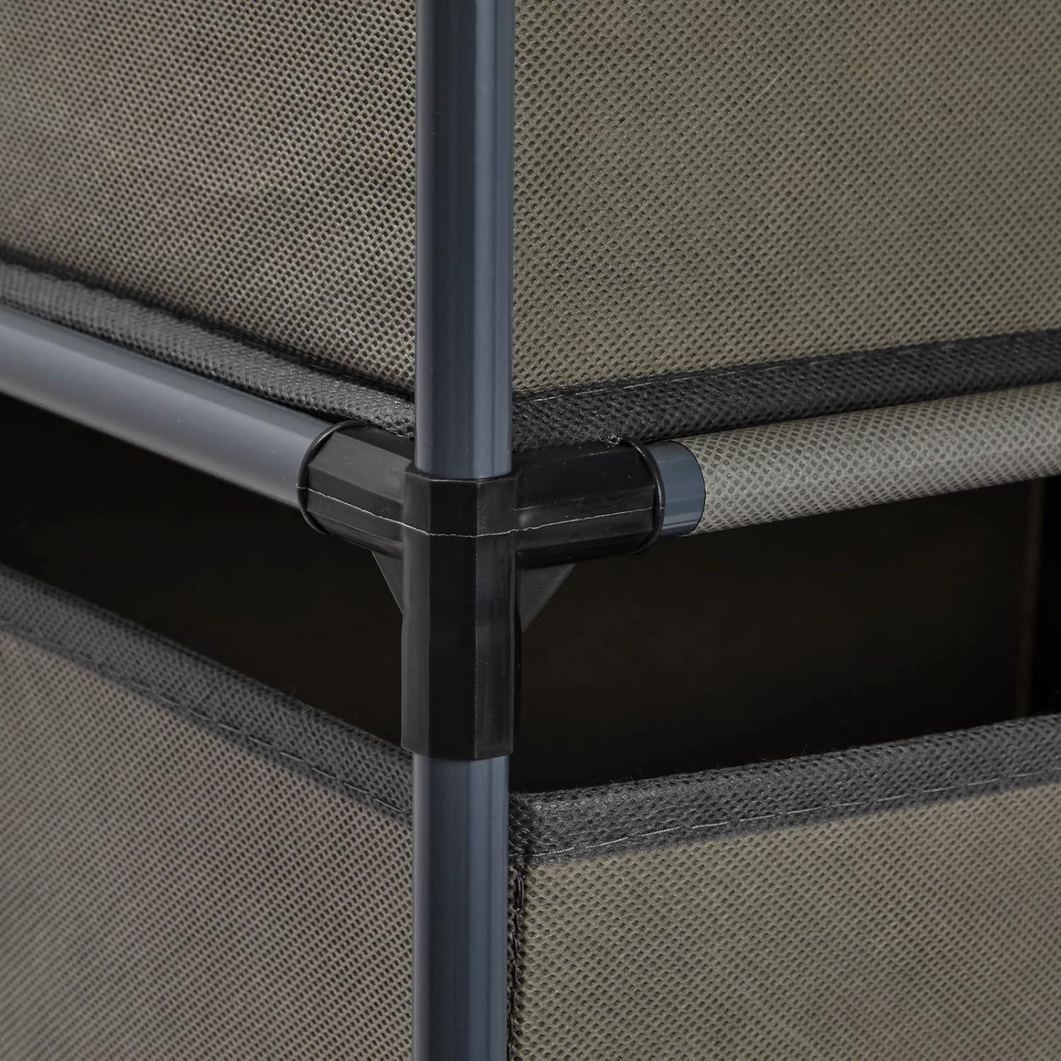 Organizador de Armario Juvale 4 Cajones Tela Gris Claro