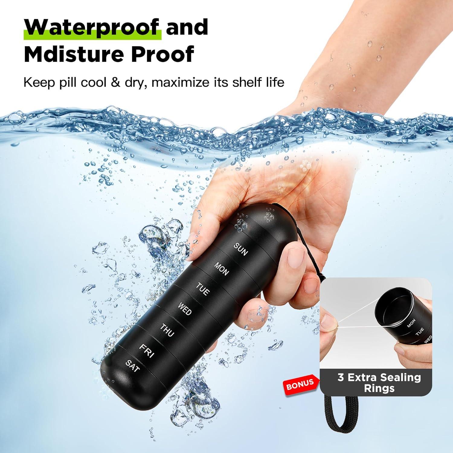 Organizador de Pastillas Zannaki 2 Paquetes Metal Impermeable