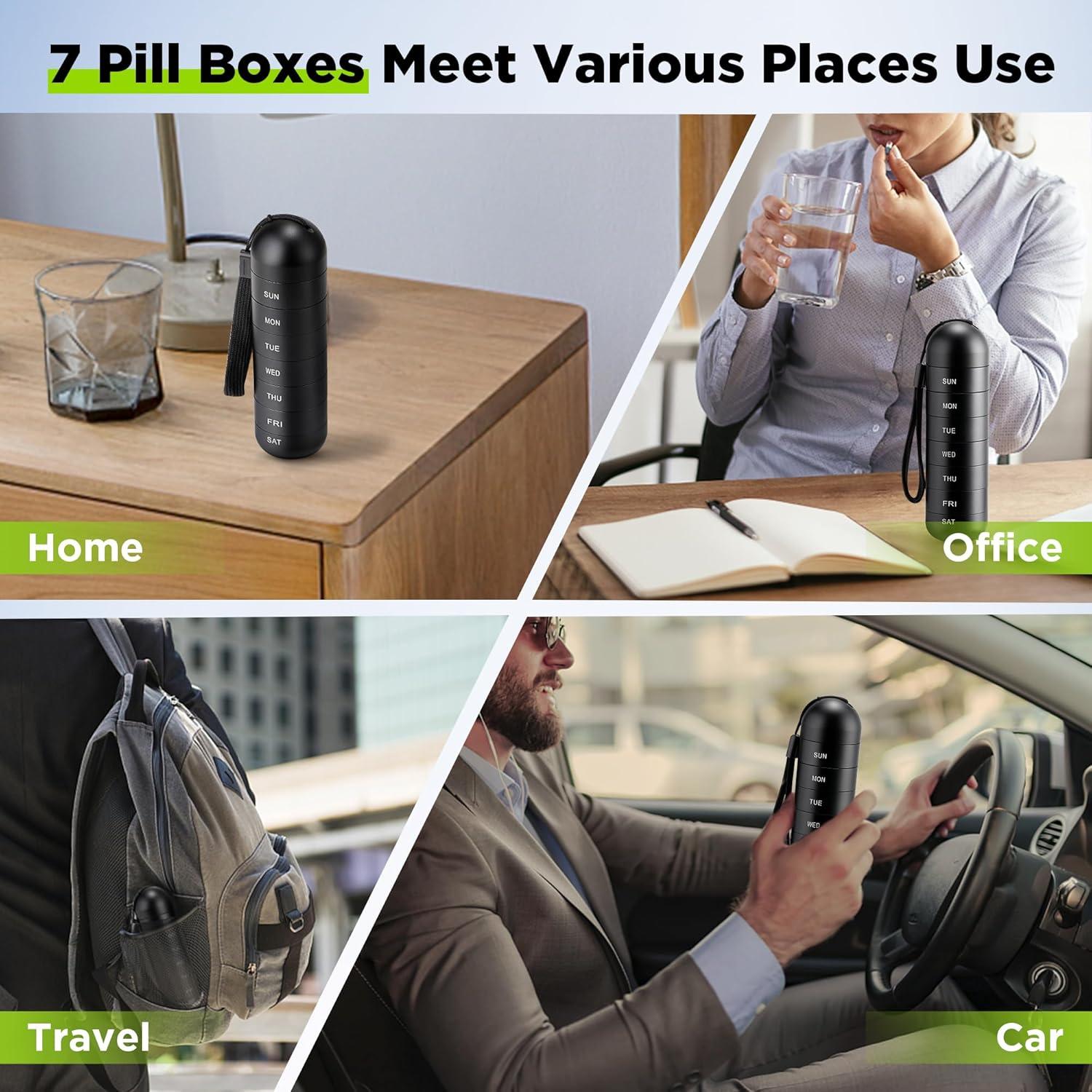 Organizador de Pastillas Zannaki 2 Paquetes Metal Impermeable