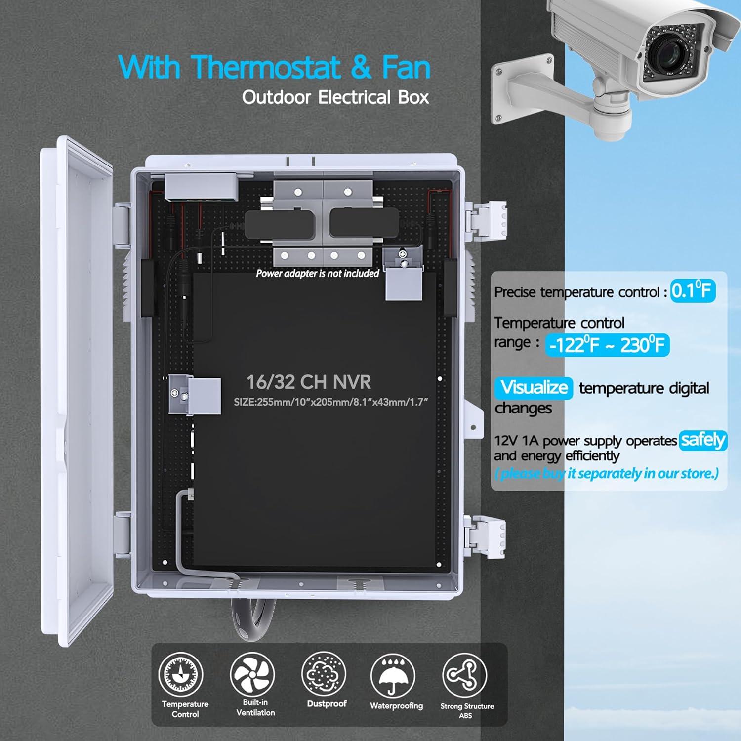Caja Eléctrica Exterior Akwscyby IP65 39.88x27.94x14.99cm
