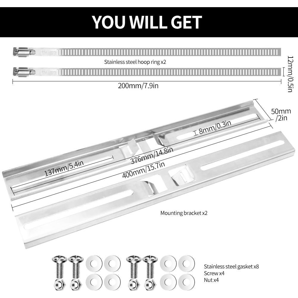 Soporte de Columna Acero Inoxidable HUIXHAO 40 cm Ajustable