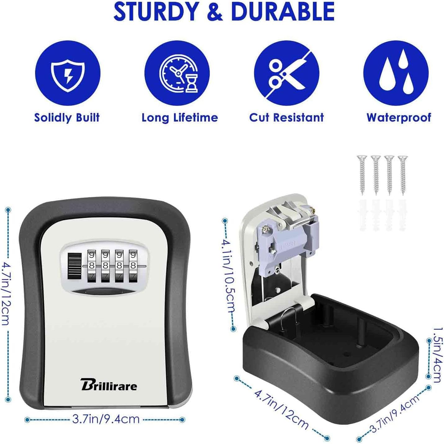 Caja de Llave con Cerradura Brillirare 4 Dígitos Impermeable