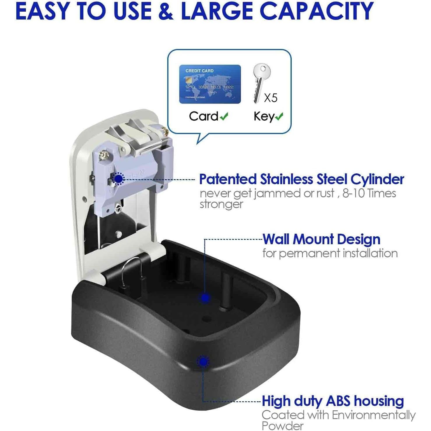 Caja de Llave con Cerradura Brillirare 4 Dígitos Impermeable