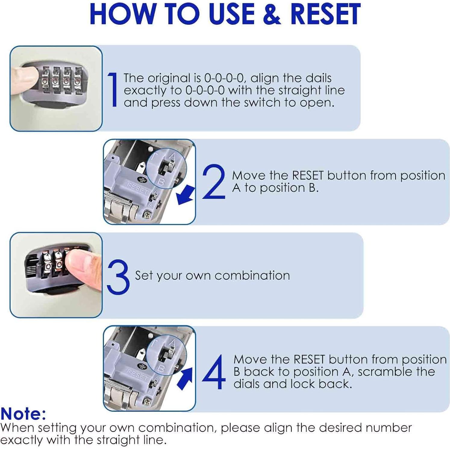Caja de Llave con Cerradura Brillirare 4 Dígitos Impermeable