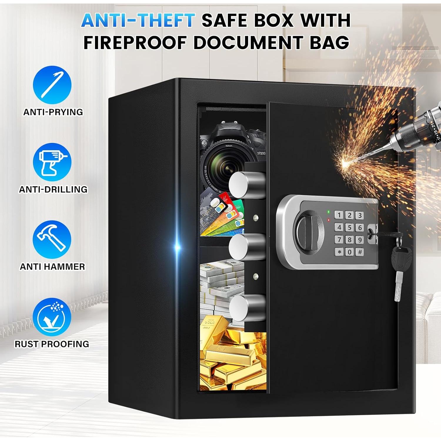 Caja Fuerte FOWORE 1.8 Pies³ A Prueba de Fuego y Agua