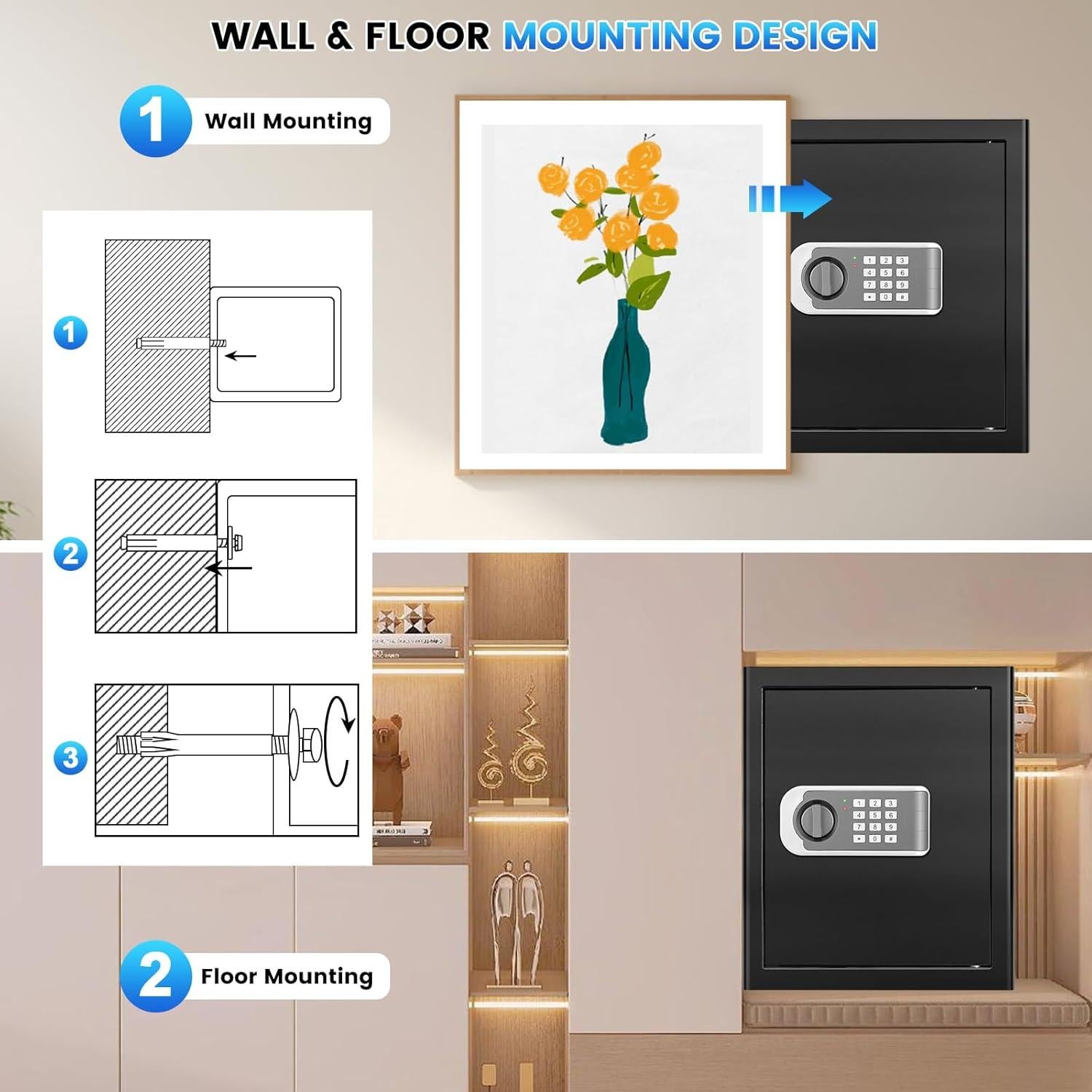 Caja Fuerte FOWORE 1.8 Pies³ A Prueba de Fuego y Agua
