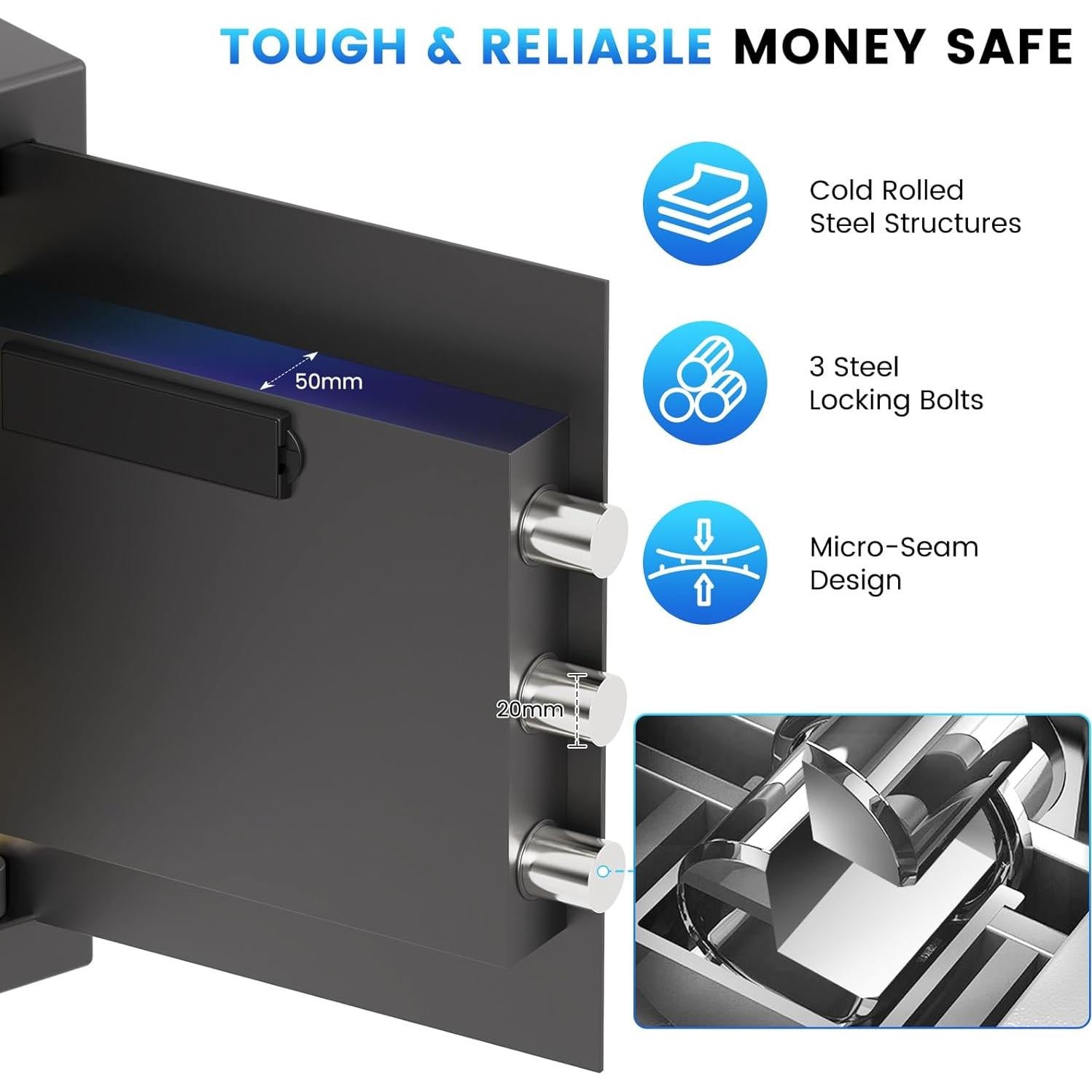 Caja Fuerte FOWORE 1.8 Pies³ A Prueba de Fuego y Agua