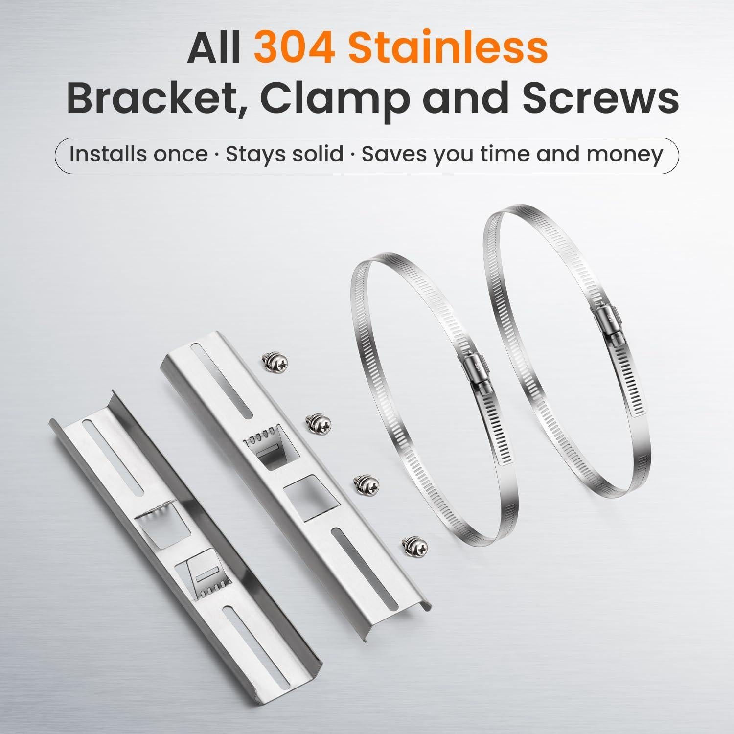 Kits de Montaje en Poste QILIPSU Acero Inoxidable 304 25x5 cm