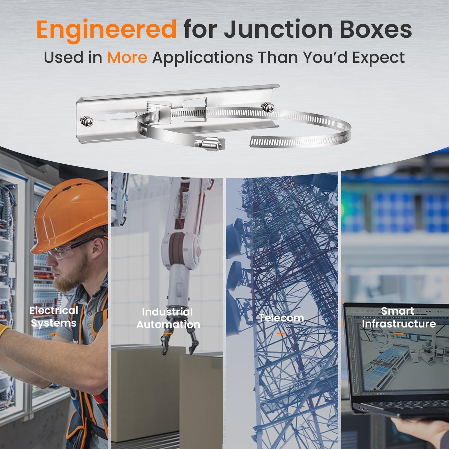 Kits de Montaje en Poste QILIPSU Acero Inoxidable 304 25x5 cm