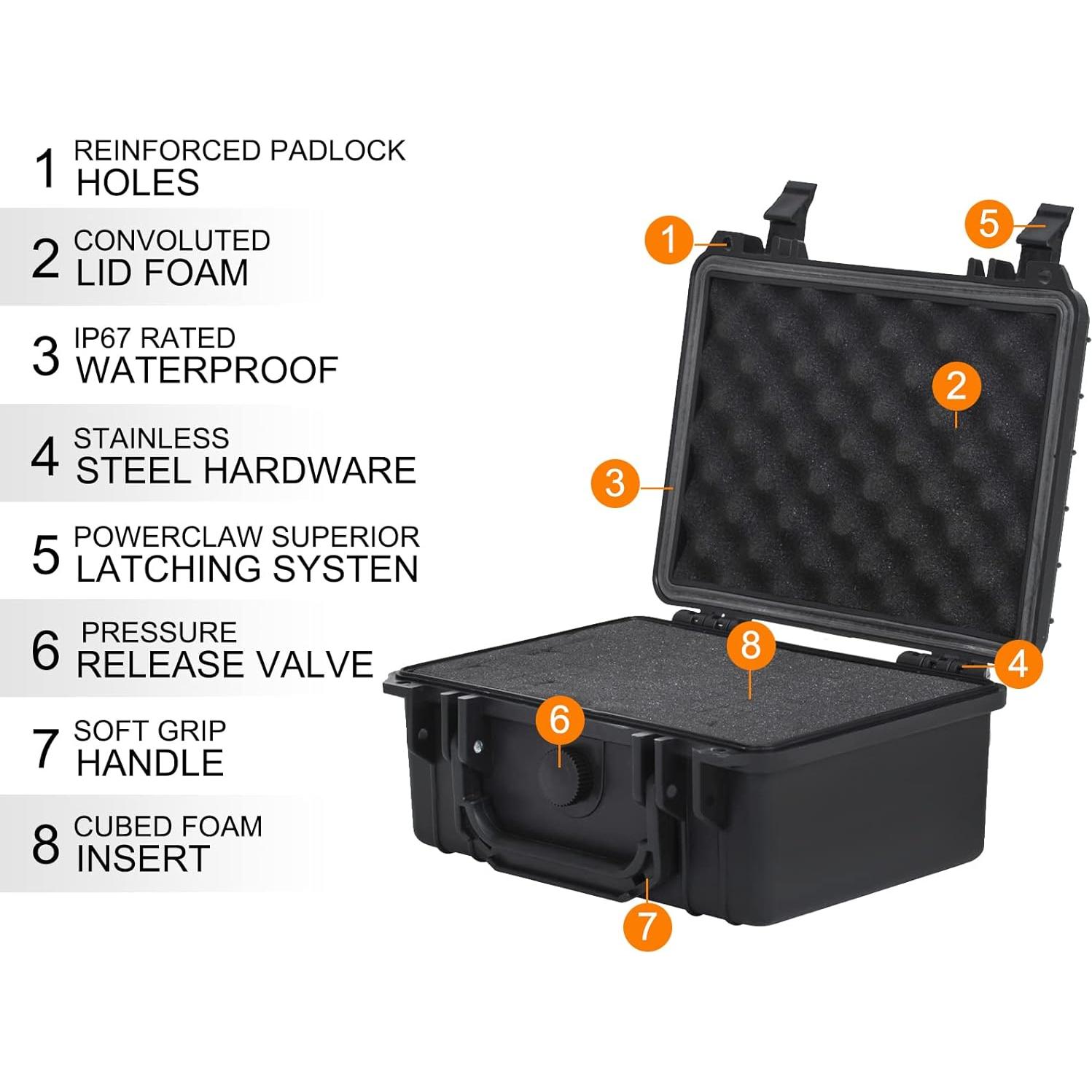 Funda Dura Impermeable MEIJIA para Cámara Compacta 23x19cm