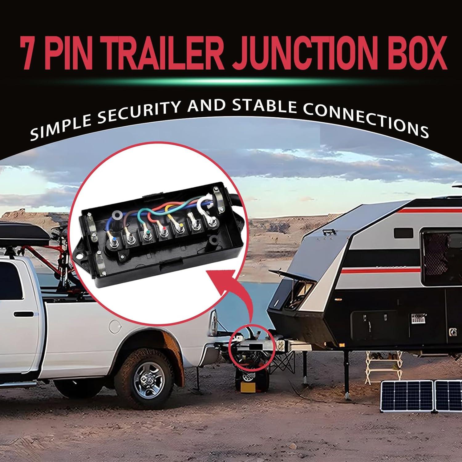 Caja de Conexiones de Remolque 7 Pines GLUWPA Impermeable