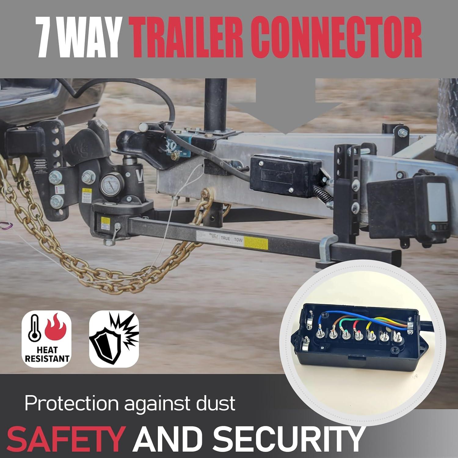 Caja de Conexiones de Remolque 7 Pines GLUWPA Impermeable
