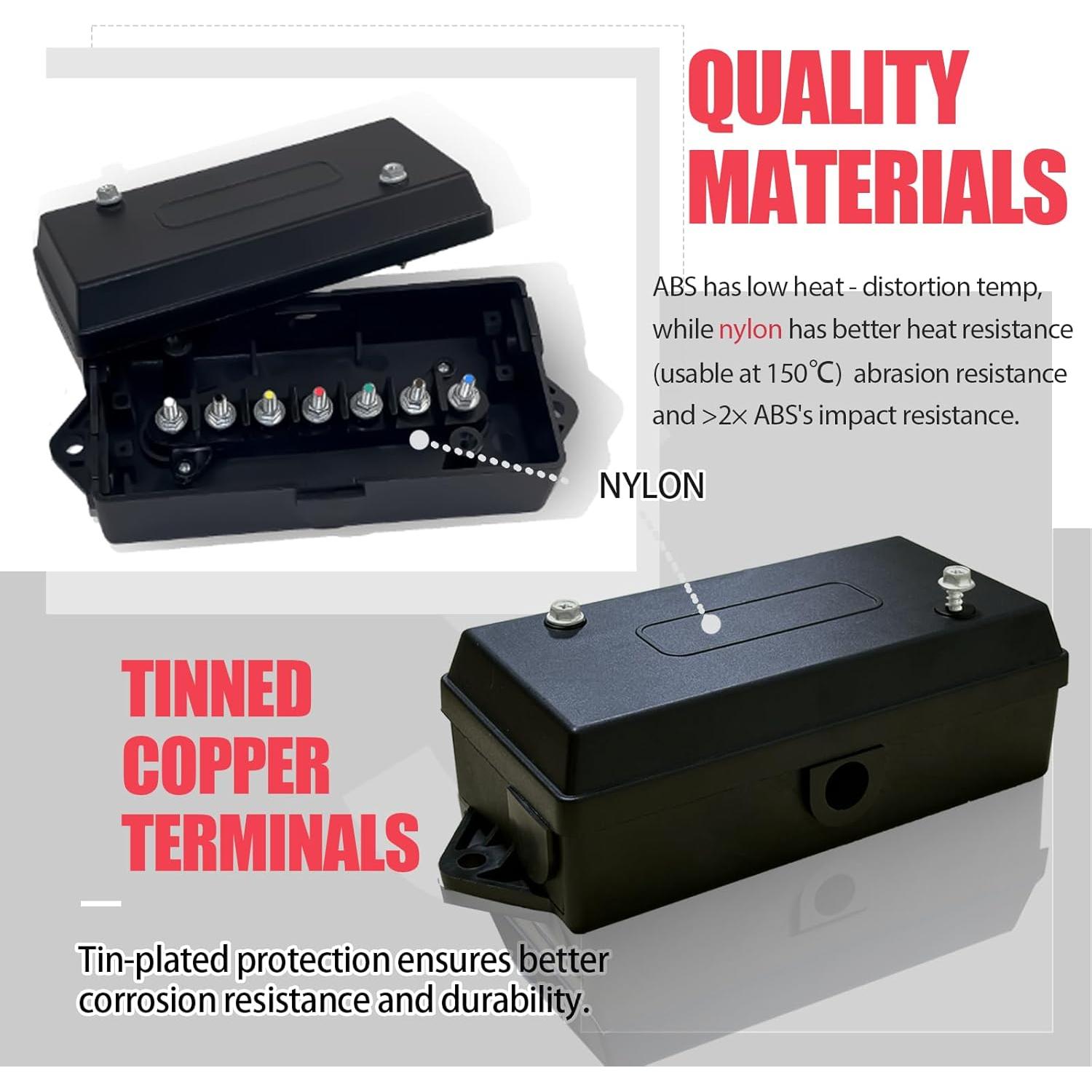 Caja de Conexiones de Remolque 7 Pines GLUWPA Impermeable