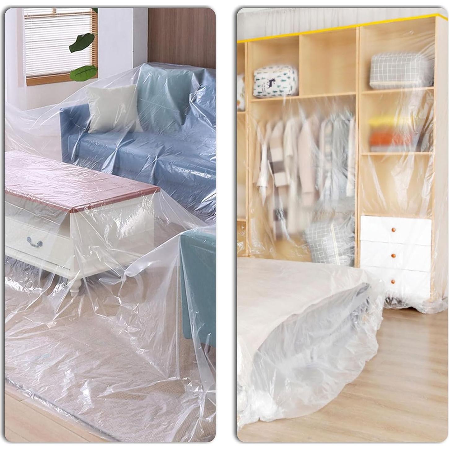 4 Rollos Cubierta Plástica Pre-Cinta 2,68m x 19,81m LOYORTY