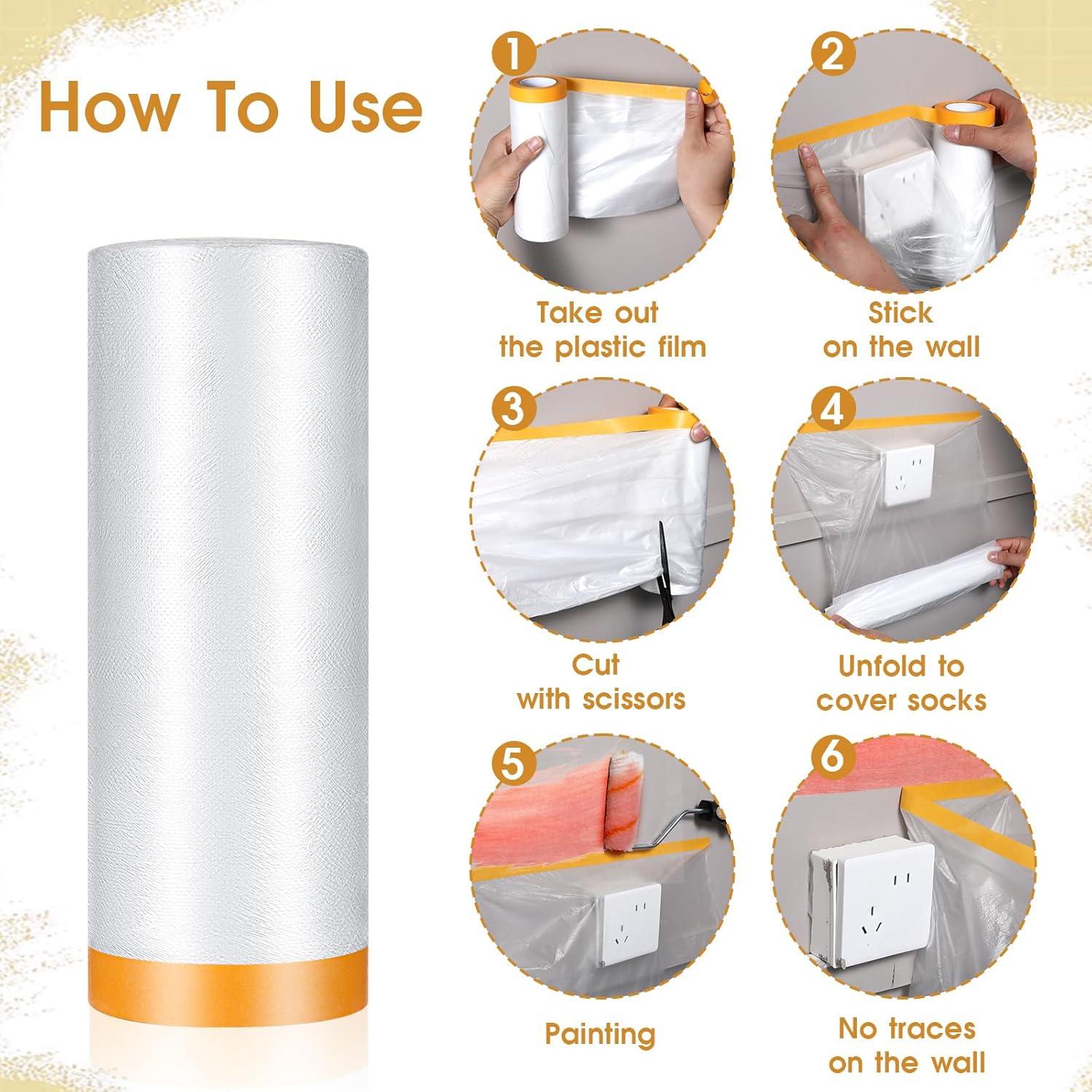 6 Rollos de Película Protectora Adhesiva Bruislard 150cm x 20m