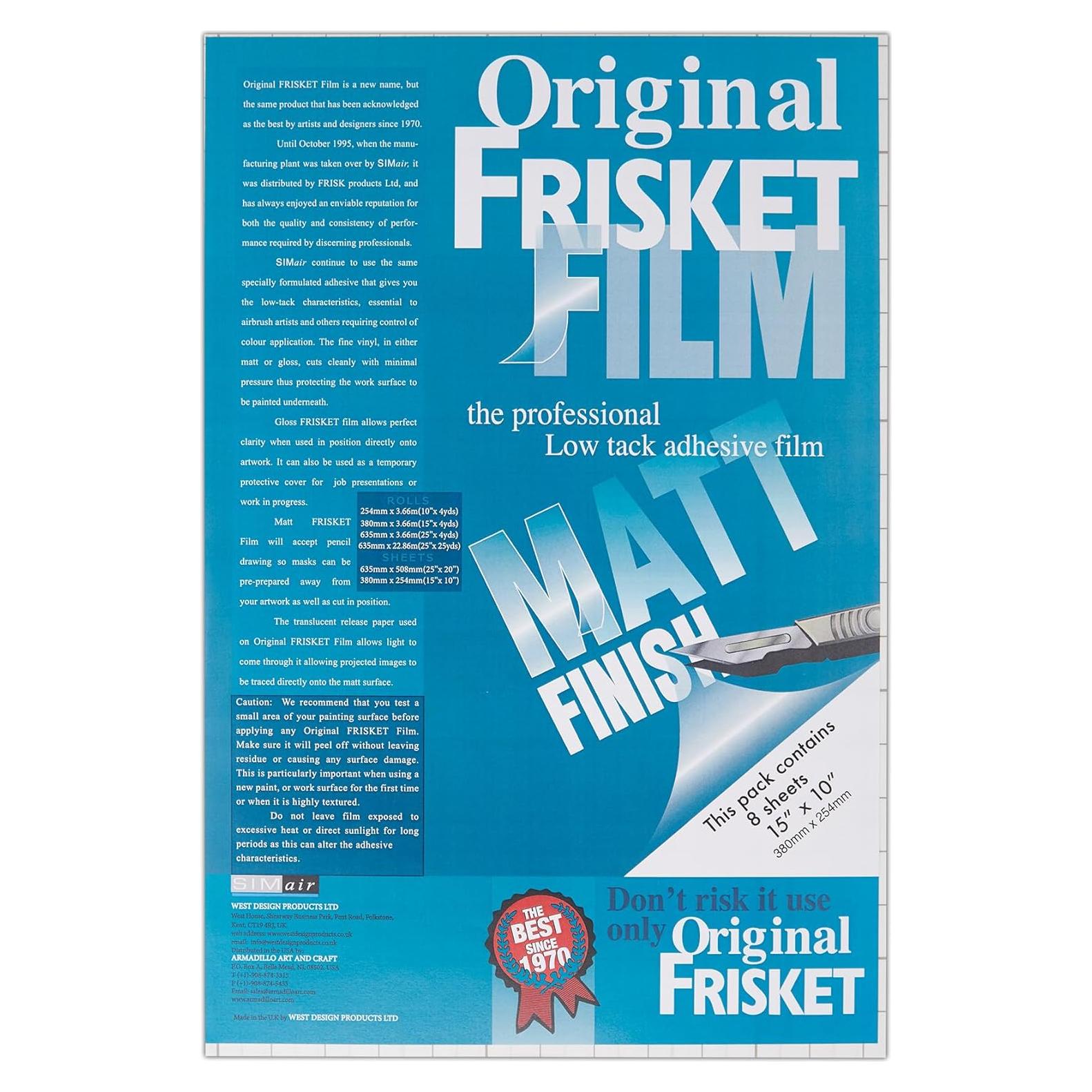 Película Frisket Original Mate 38x25cm Armadillo 8-Pack