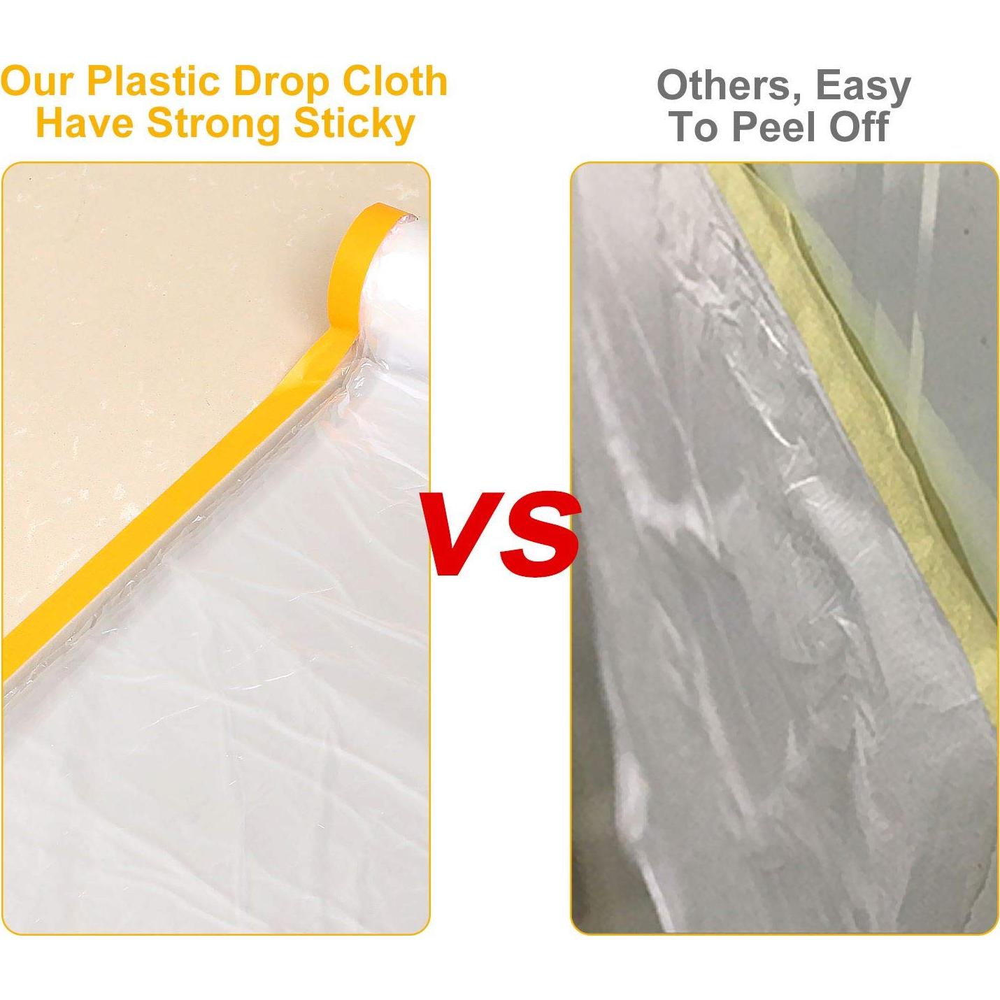 Película plástica de enmascarar 4m x 20m con cinta adhesiva