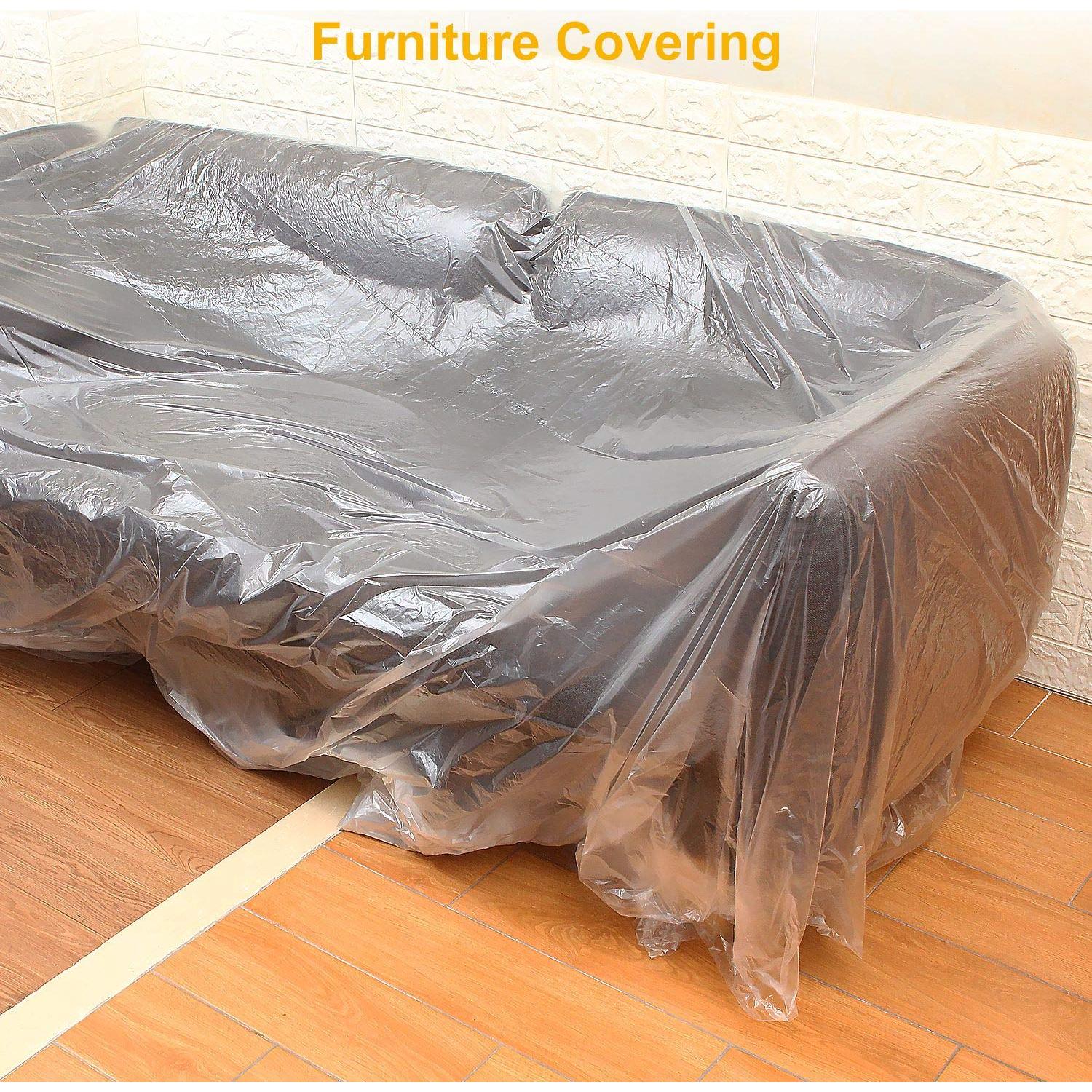 Película plástica de enmascarar 4m x 20m con cinta adhesiva