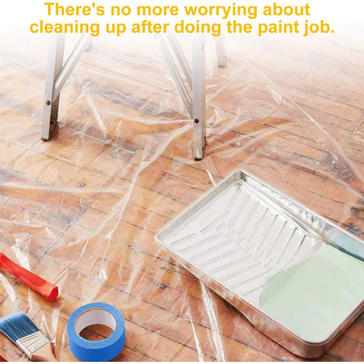 Película plástica de enmascarar 4m x 20m con cinta adhesiva