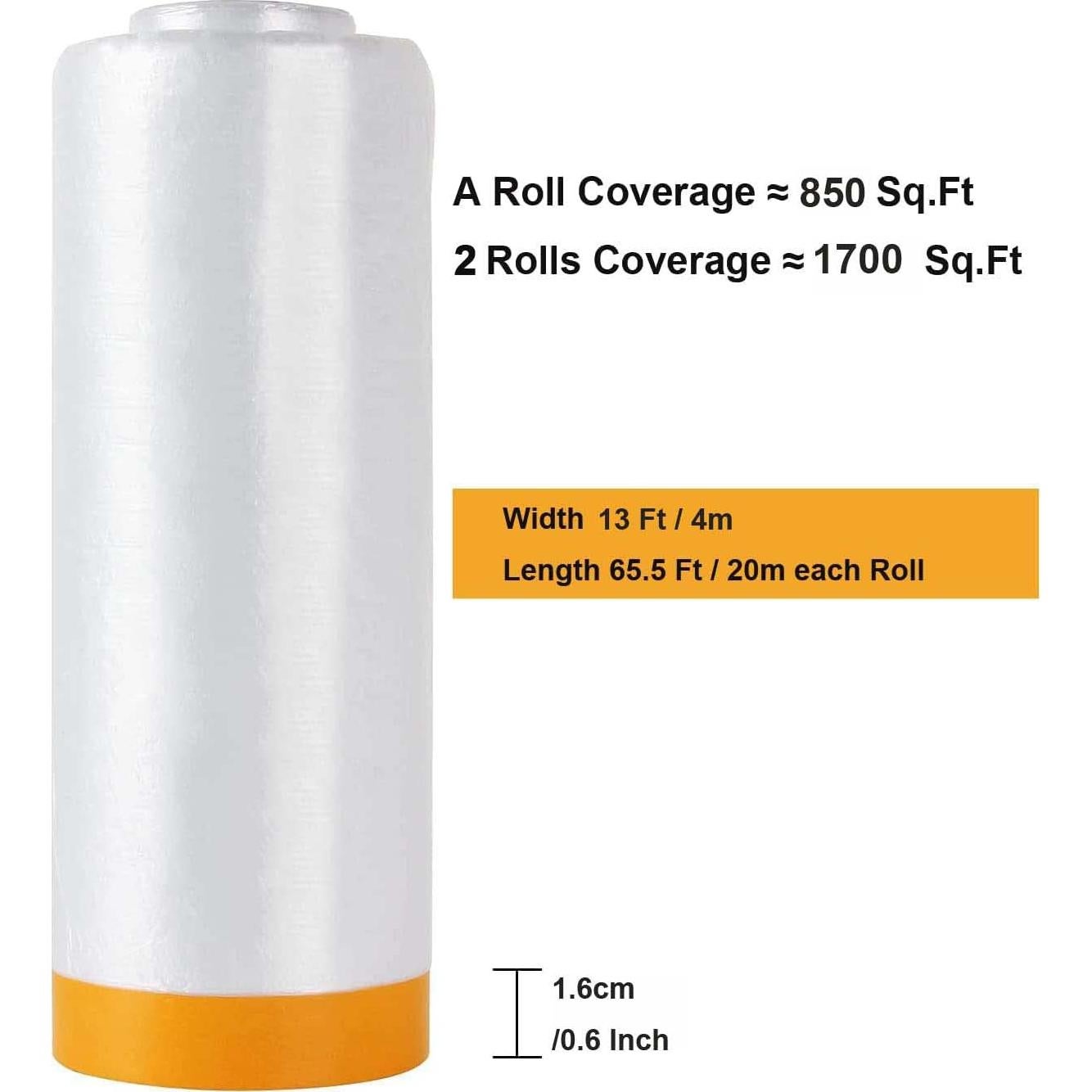 Película de Enmascarar Pre-Cinta AConnet 4m x 20m 2 Rollos