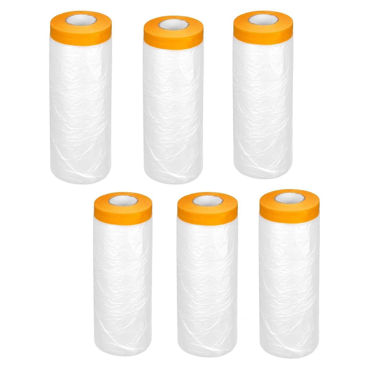 Película Plástica Enmascaradora Pre-Cinta uyoyous 6 Rollos 2.74 m x 20.42 m