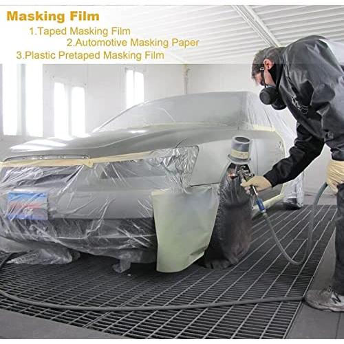 Película Plástica Enmascaradora Pre-Cinta uyoyous 6 Rollos 2.74 m x 20.42 m