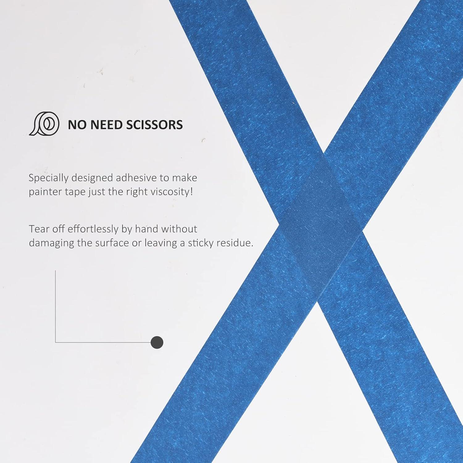 10 Rollos de Cinta de Pintor Azul 5 cm x 50 m SEBETOW