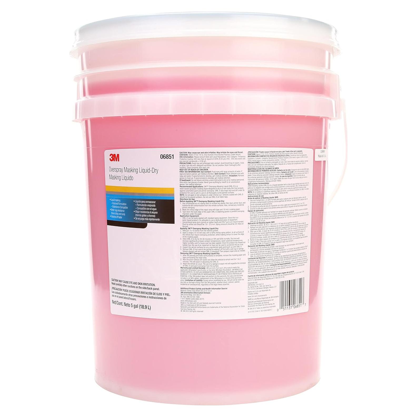 3M Líquido Enmascarado Sobrespray Seco 5 Galones 06851