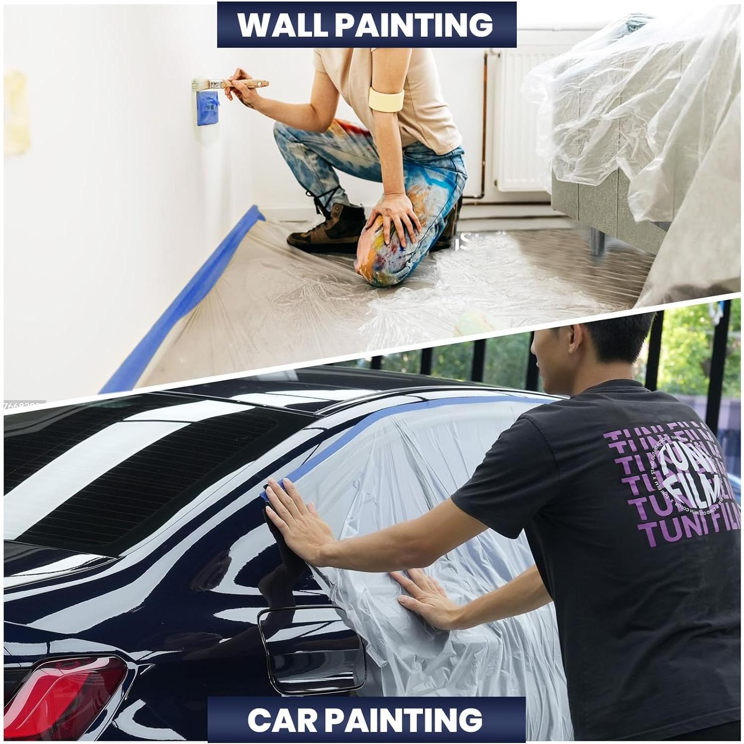 Cinta de Pintor con Plástico ADHES 27,43 m 3 Tamaños