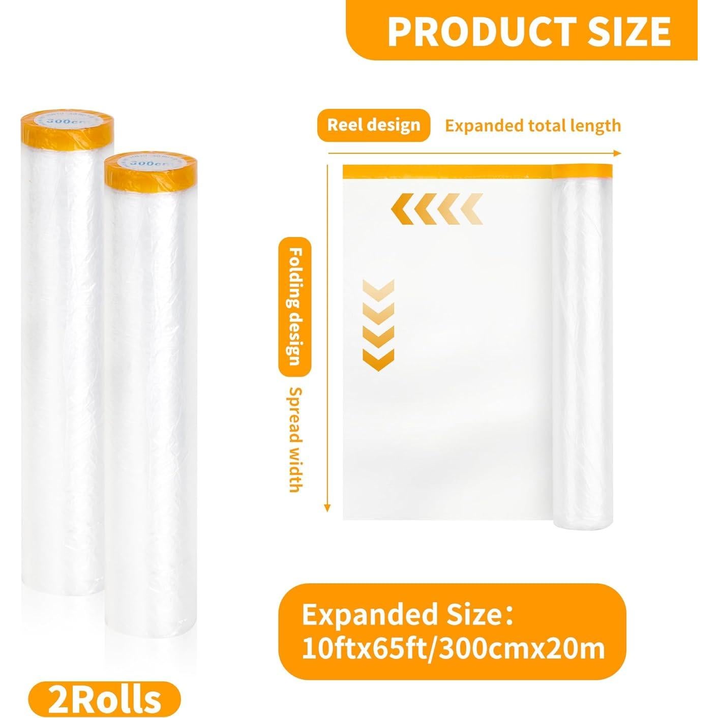 Película de Enmascarar Pre-Adhesiva MATUFF 2 Rollos 3.05 x 19.81 m