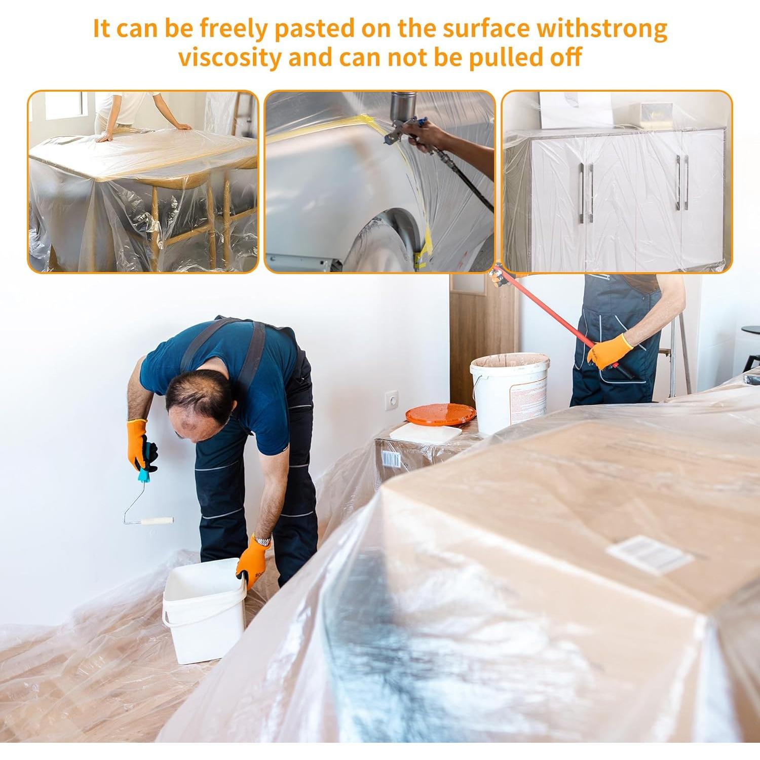 Película de Enmascarar Pre-Adhesiva MATUFF 2 Rollos 3.05 x 19.81 m