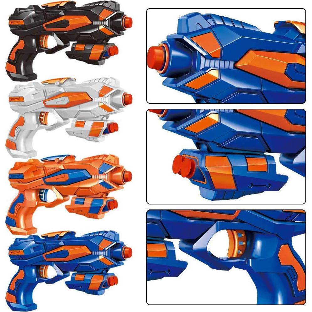 Pistolas Blaster POKONBOY 4 en 1 con 80 Dardos de Espuma