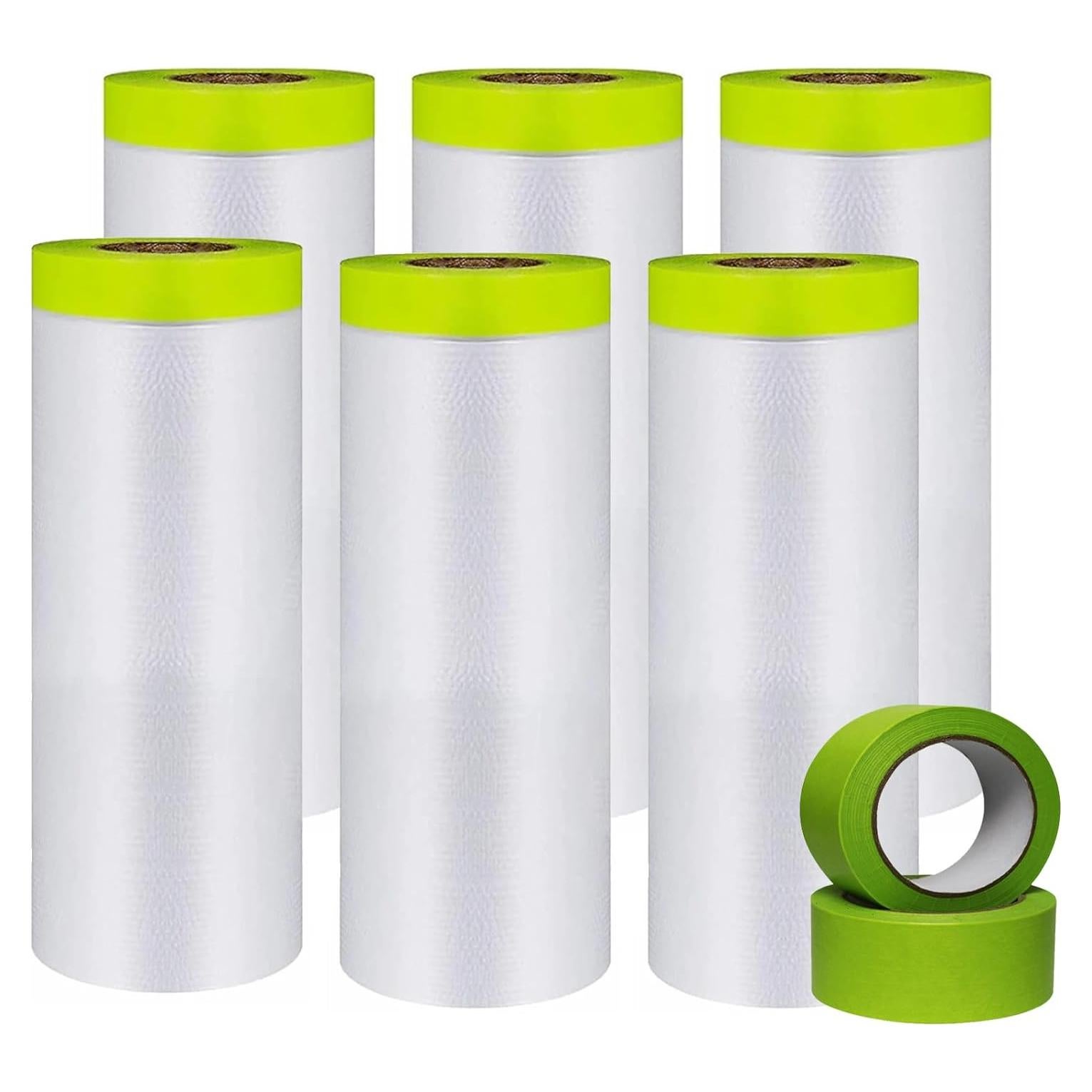 Cinta de Pintor y Cubierta YUNXIHUI 6 Rollos 139,7cm x 19,81m