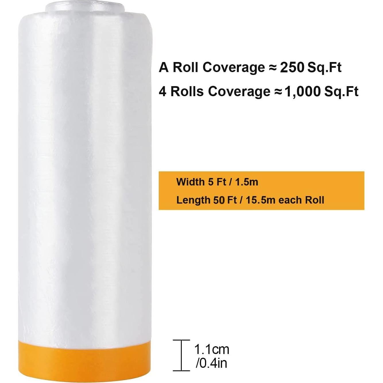 Película de Enmascarar Pre-Cinta MARNER 4 Rollos 1.5m x 20m