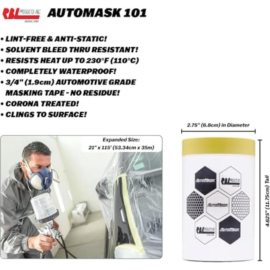 Rollo de Reposición AutoMask RBL 102 53cm x 35m Sin Pelusa