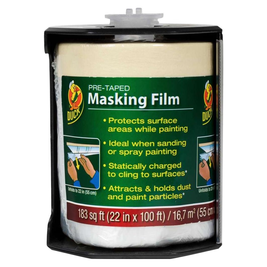 Tela de Caída Pre-Cinta Duck 56 cm x 30.48 m Transparente