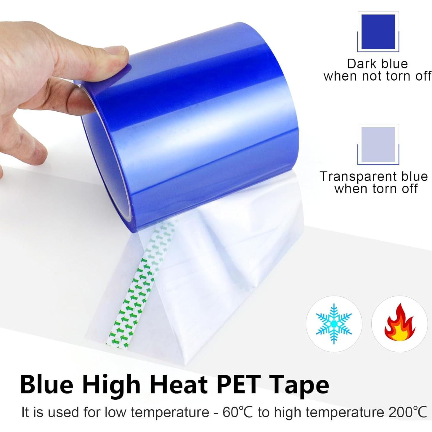 Cinta de Alta Temperatura BOMEI PACK 100mm x 33m Azul