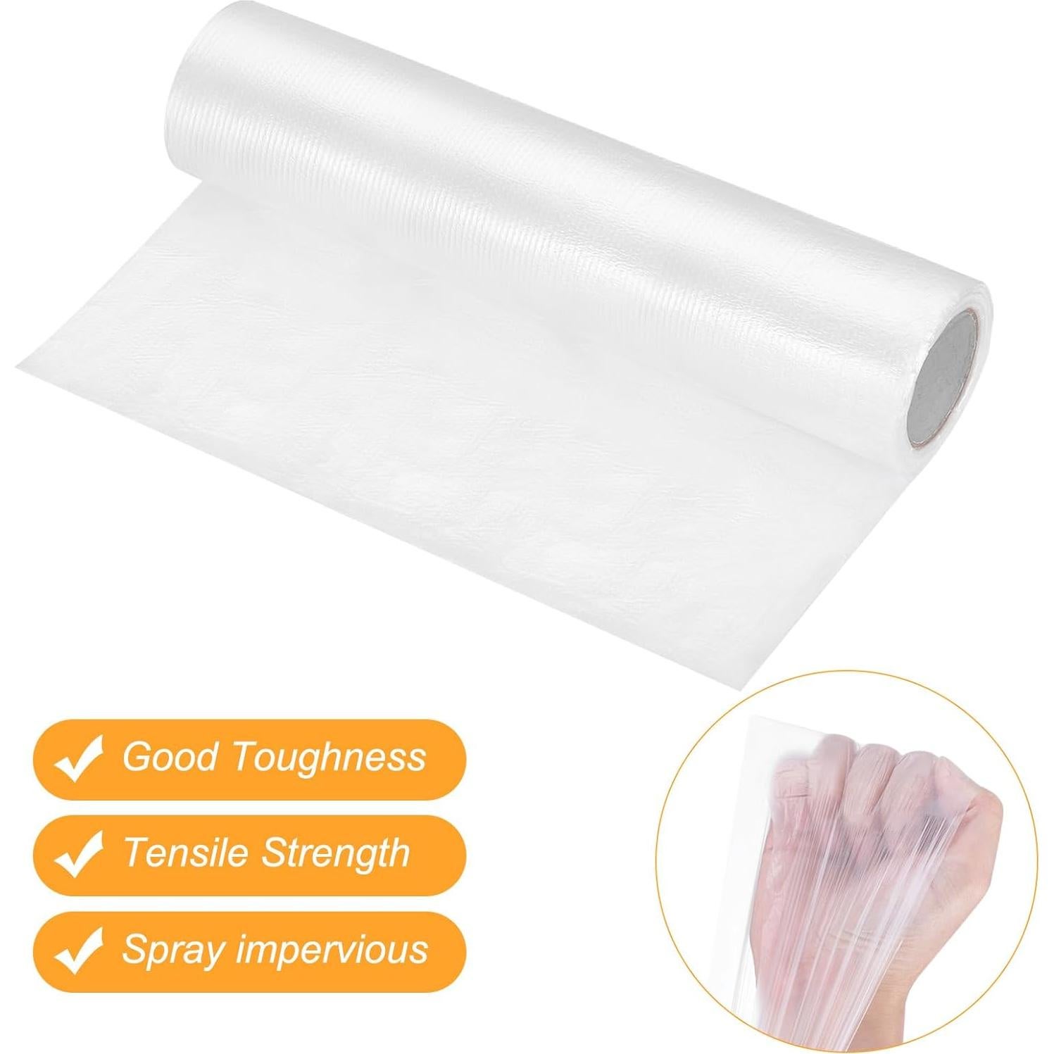 Tela Plástica 2 Rollos uxcell 4,27 x 15,85 m Impermeable