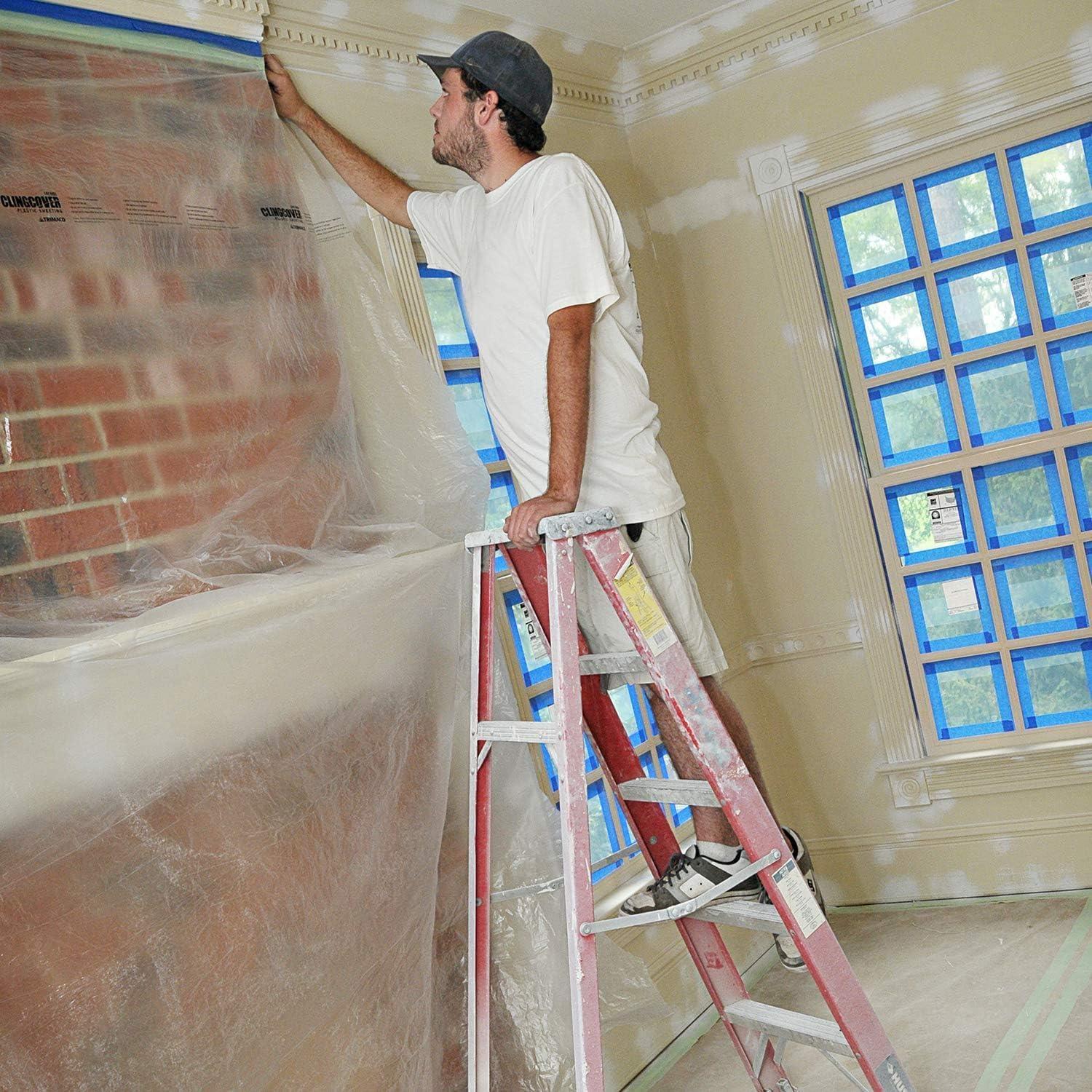 2 Rollos Tela Plástica Protectora DODODIY 4x20m A Prueba de Agua