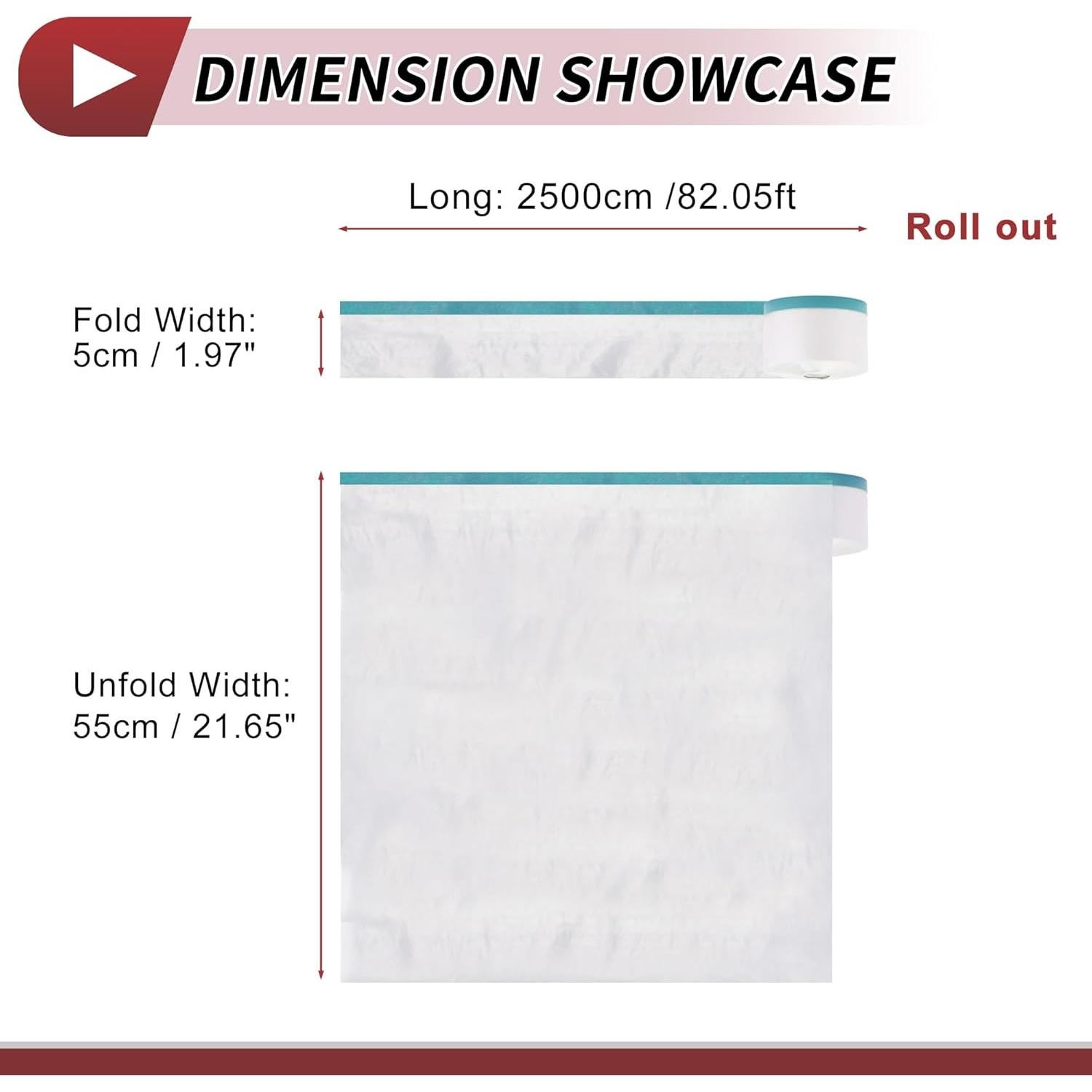 Rollo de Película de Enmascarar HEROFFIX 2500x100cm Azul/Blanco