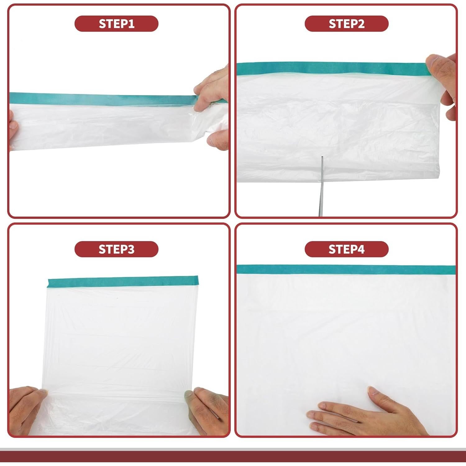 Rollo de Película de Enmascarar HEROFFIX 2500x100cm Azul/Blanco